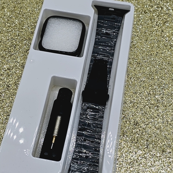 Black Stainless Steel Apple Watch iwatch Band 45mm - Picture 9 of 10